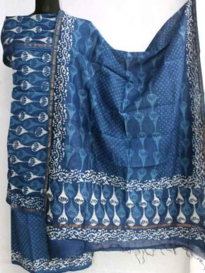 Indigo-dabu-block-printed-chanderi-3pc-ladies-suit