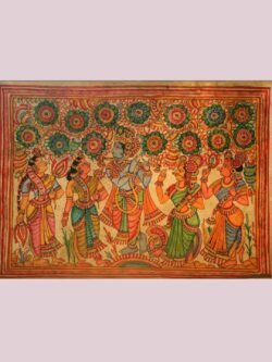 Krishna-rasleela-tholu-bommalata-leather-handpainting