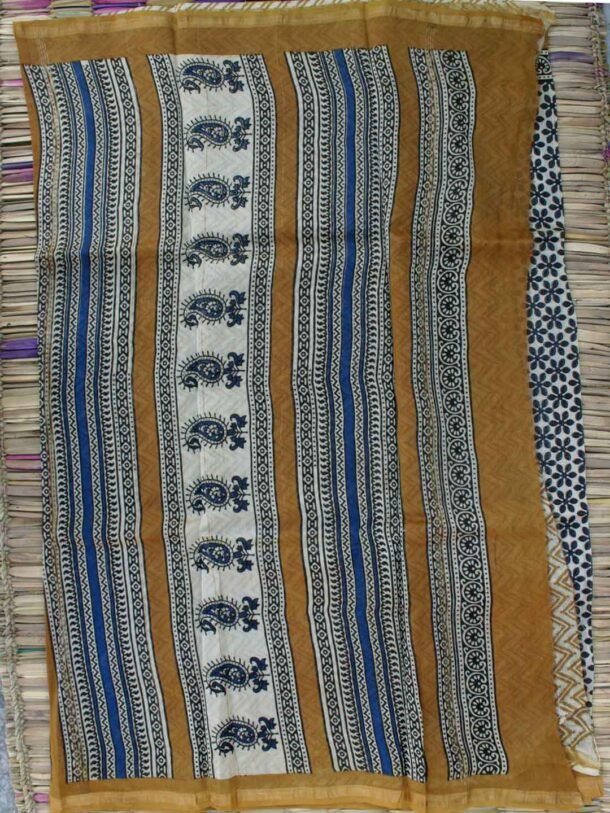 Bagru-block-printed-off-white-silk-cotton-sari
