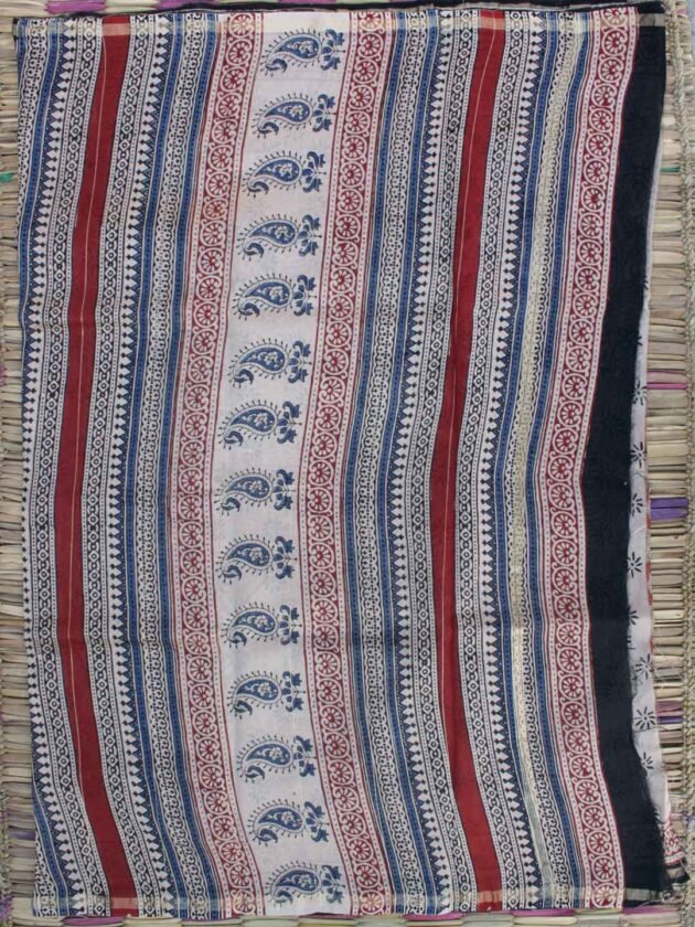 Red-and-off-white-bagru-printed-silk-cotton-saree