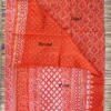 Rust-orange-Block-printed-silk-cotton-sari