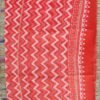 Saffron-red-block-printed-silk-cotton-saree