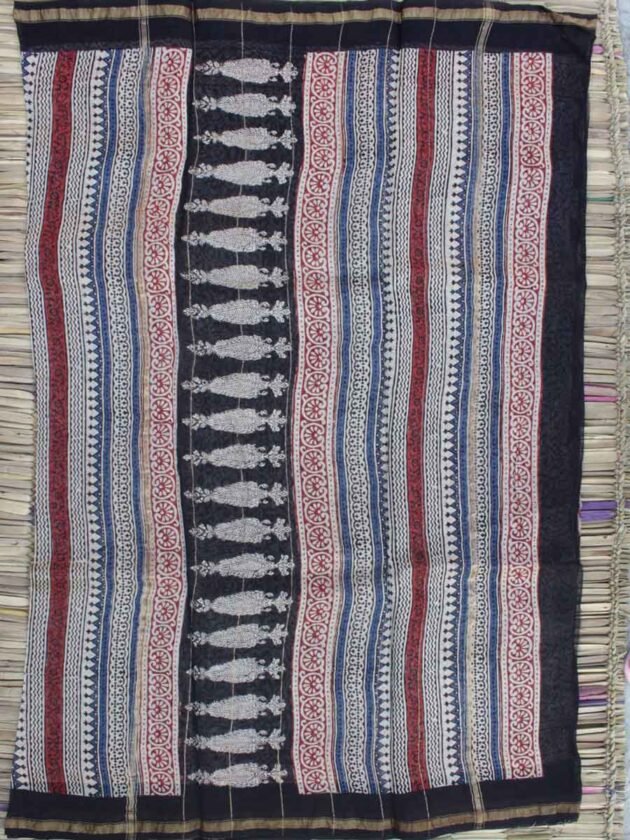 madder-red-bagru-printed-chanderi-sari