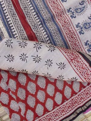 red-and-off-white-bagru-printed-chanderi-saree