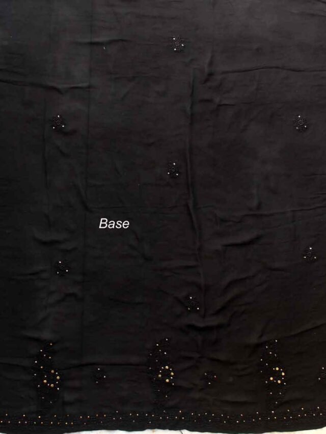 Black-chikankari-badla-work-viscose-saree