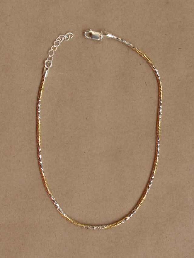 Dual-tone-pure-silver-Bracelet