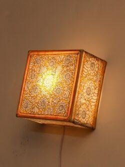 Yellow-flowers-leather-wall-lamp-Shilphaat