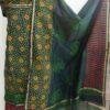 Green-and-yellow-block-printed-chanderi-Ladies-suit at Shilphaat.com