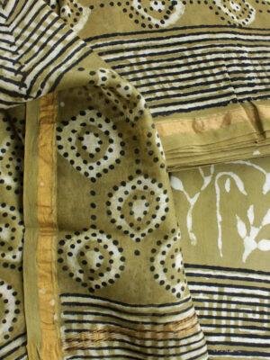 Yellowish-green-block-Printed-Silk-cotton-3pc-ladies-suit