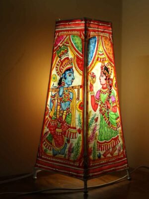 Radha-Krishna-Rectangular-tholu-bommalata-lamp