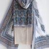 Gray,-yellow-,-white-block-print-pure-cotton-dress-material at Shilphaat.com