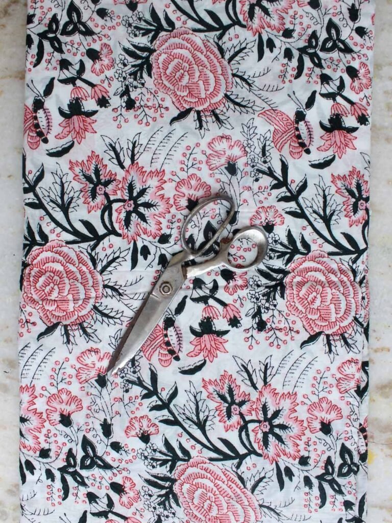 Brown - Lavender with White Mor & Flowers Sanganeri Block Printed Cotton Stole