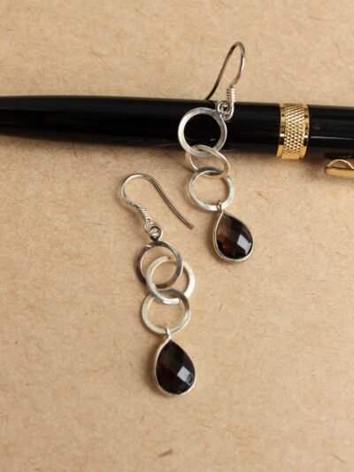 3-rings,-black-stone,-real-silver-earrings