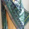 Bluish-green-handwoven-patola-silk-dupatta at Shilphaat.com