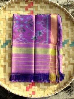 Purple-and-green-Patan-patola-pure-silk-dupatta