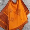 Brown-Orange-Heavy-mirrorwork-Bhujodi-Shawl