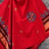 Crimson-Red-Suf-embroidered-woolen-shawl