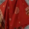 Rust-Brown-Ahir-embroidered-woolen-shawl