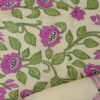 Lotus-kantha embroiderd Tasar-silk-dupatta