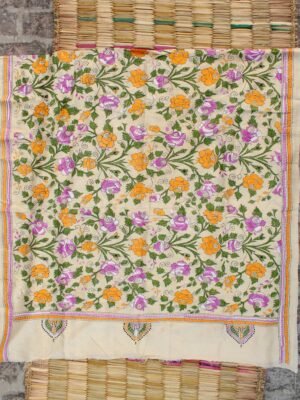 Purple-yellow-roses-Nakshi-Kantha-handembroidered-silk-dupatta