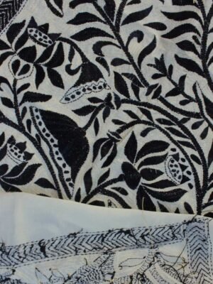 Black-lotus-nakshi-kantha-embroidered-silk-stole