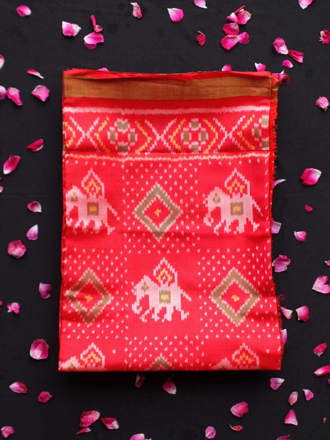 Red-Orange-patan-patola-silk-dupatta Red-Orange-patan-patola-silk-dupatta at Shilphaat.com