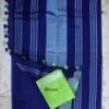 Dark-Blue-Linen-cotton-Sari