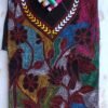 Multicolour-Kantha-embroidered-Black-cotton-Kurta-fabric