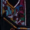 Multicolour-Kantha-handembroidered-black-cotton-ladies-Kurta-fabric