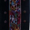 Multicolour-nakshi-Kantha-embroidered-Black-cotton-Kurta-fabric