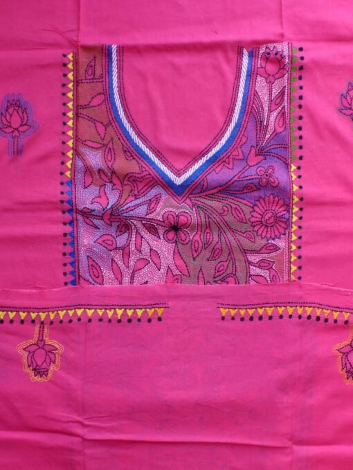 Pink-and-Black-Nakshi-Kantha-cotton-ladies-dress-material