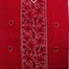 Red-nakshi-Kantha-embroidered-cotton-Kurta-fabric