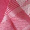 Rose-pink-Jamdani-pure-Linen-Sari at Shilphaat.com