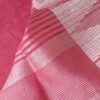 Rose-pink-Jamdani-pure-Linen-Sari