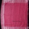 Rose-pink-and-silver-white-linen-matka-silk-saree at Shilphaat.com