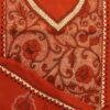 Rust-Orange-Kantha-handembroidered-cotton-ladies-Kurta-fabric at Shilphaat.com