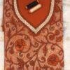 Rust-orange--Kantha-embroidered-ladies-Kurta-fabric at Shilphaat.com