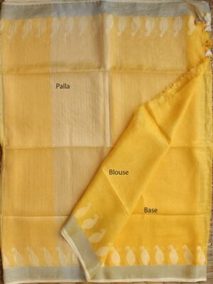 Sun-yellow-Pure-Linen-Sari