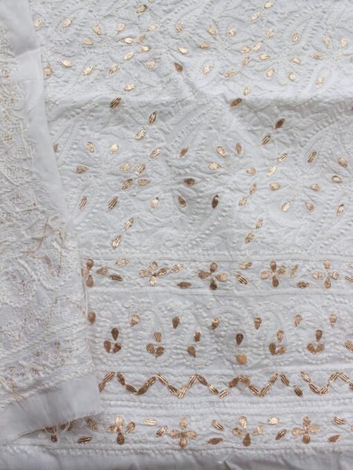 White-gota-chikankari-cotton-Lucknowi-suit