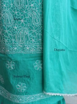 Jade-green-lucknow-chikankari-cotton-dress-material