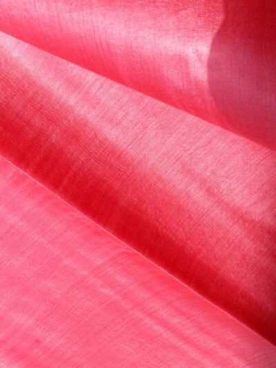 Carrot-Pink-pure--tassar Bhagalpuri--silk-Fabric