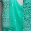 Jade-green-georgette-chikankari-dress-material