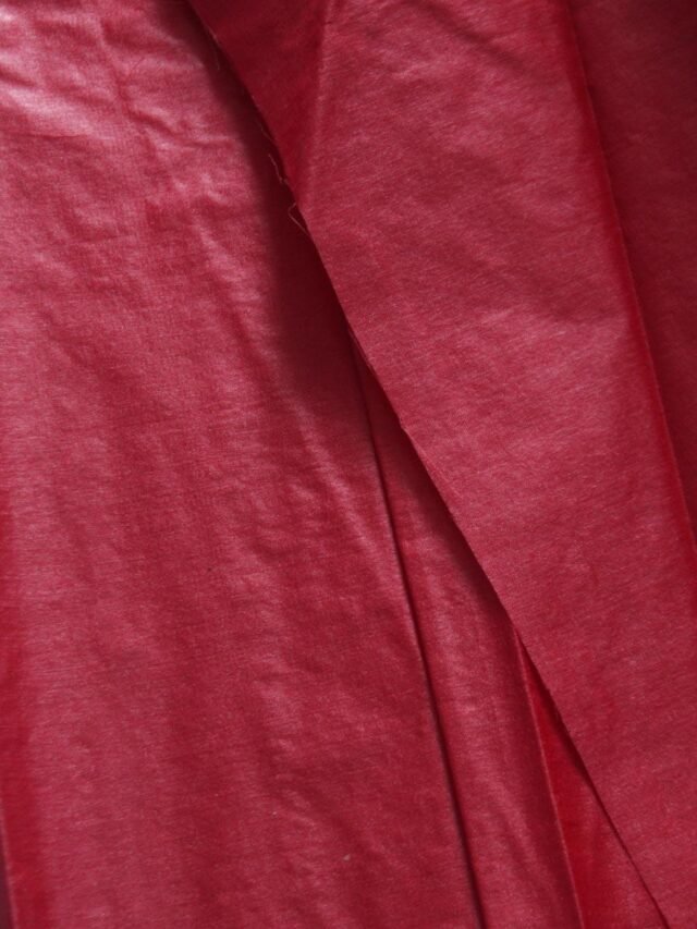 Red-Bhagalpuri-paper-tasar-silk-kurta-Fabric at Shilphaat.com