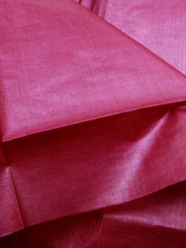 Wine-red-pure-Bhagalpuri--tassar-silk-kurta-Fabric