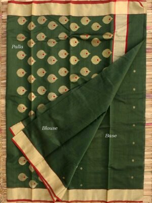 Red-and-Green-zariwork-chanderi--silk-cotton-saree
