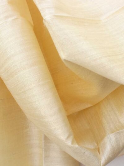 Cream-white-Dupion-tussar-silk-dupatta-Fabric