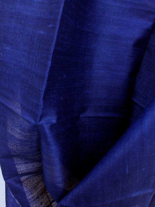 Dark-Blue-Dupion-tussar-silk-dupatta-Fabric