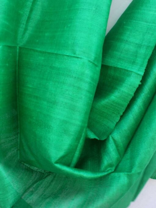 Emerald-Green-Dupion-tussar-silk-dupatta-Fabric