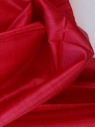 Red-Dupion-tussar-silk-dupatta-Fabric