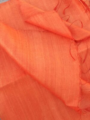 Saffron-orange-dupion-tussar-silk-fabric